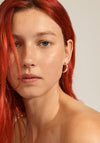 Pilgrim Thankful Medium Hoop Earrings, Silver
