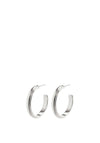 Pilgrim Thankful Medium Hoop Earrings, Silver