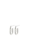 Pilgrim Hopeful Mini Carabiner Earrings, Silver