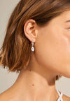 Pilgrim Thankful Coin Huggie Hoop Earrings, Silver