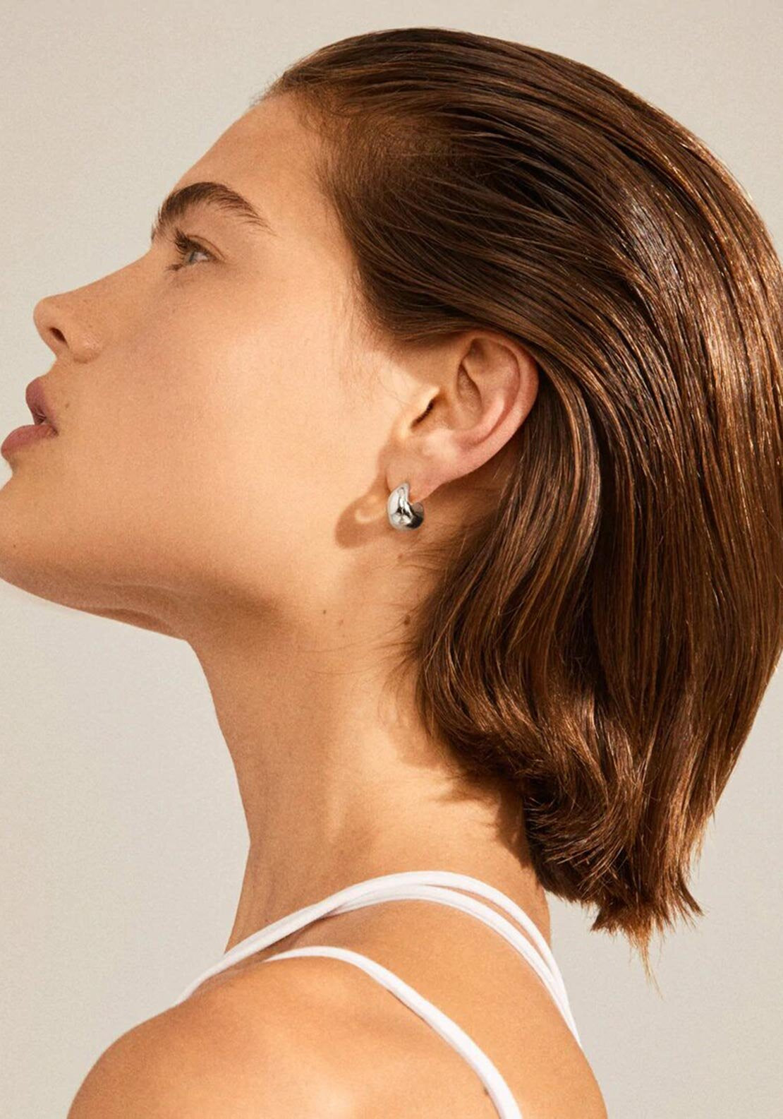 Pilgrim Adriana Chunky Mini Hoop Earrings, Silver