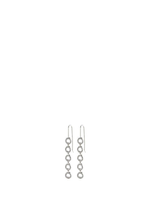 Pilgrim Tessa Crystal Drop Earrings, Silver