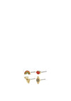 Pilgrim Nicole Colour Stud Earrings, Gold