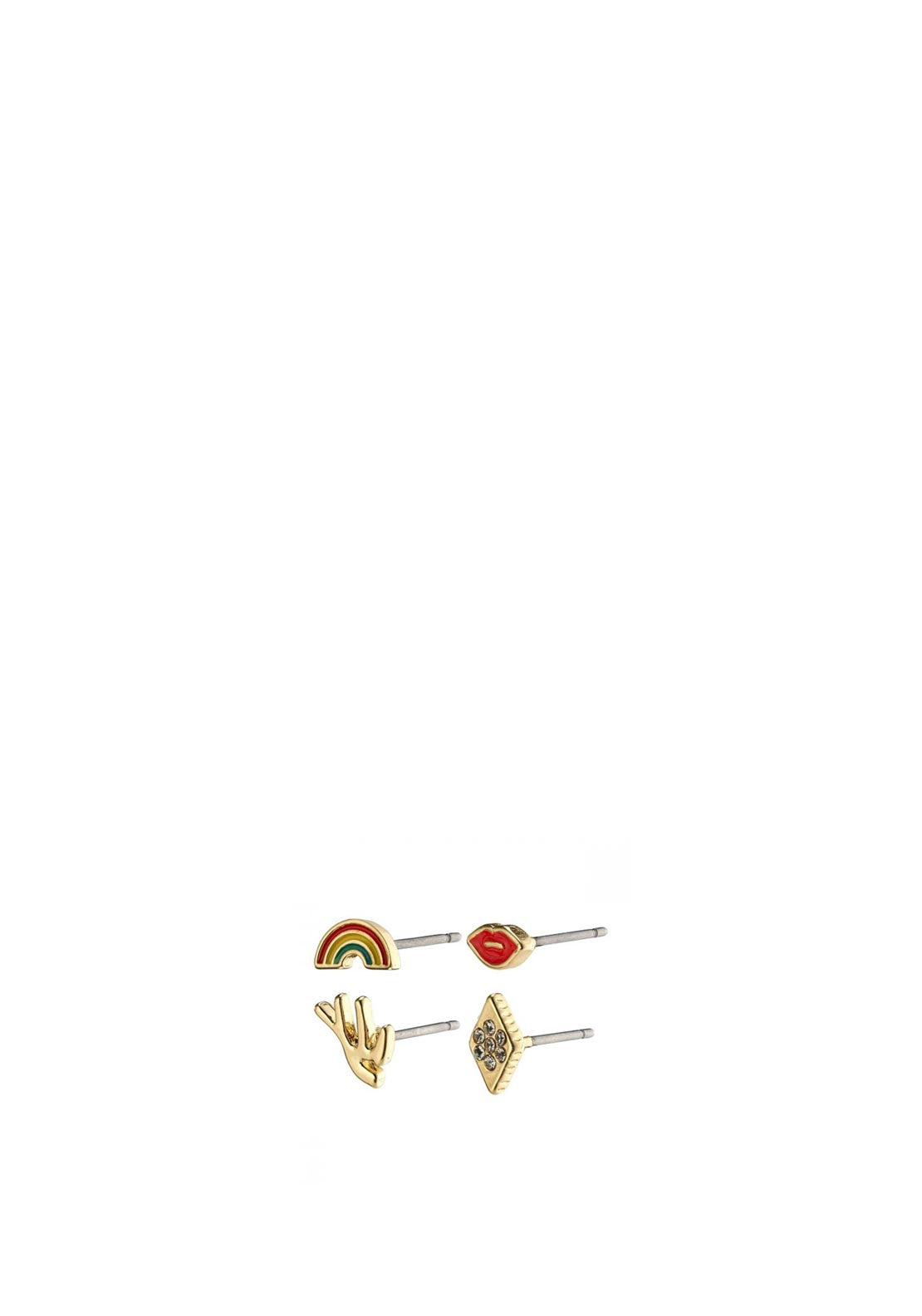 Pilgrim Nicole Colour Stud Earrings, Gold