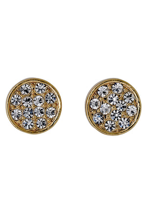 Pilgrim Grace Crystal Studded Earrings, Gold