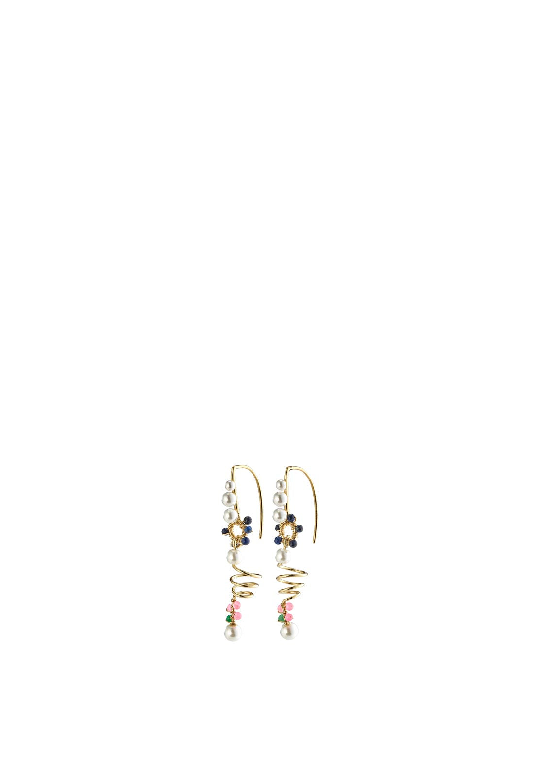 Pilgrim Posey Semi-Precious Stoned Earrings, Gold