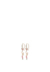Pilgrim Posey Semi-Precious Stoned Earrings, Rose Gold