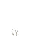 Pilgrim Gerda Compass Pendant Hoops, Silver
