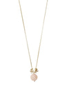 Pilgrim Earth Rose Bead with Crystals Necklace, Gold