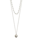 Pilgrim Earth Set of 2 Necklaces with Sphere Pendant, Silver