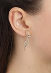 Pilgrim Ebba Crystal Abstract Earrings, Gold