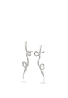 Pilgrim Ebba Crystal Abstract Earrings, Silver