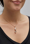 Pilgrim Elaine Twisting Pendant Necklace, Rose Gold