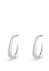 Pilgrim Fae Twist Hoop Earrings, Silver