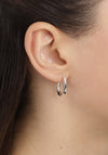 Pilgrim Fae Twist Hoop Earrings, Silver