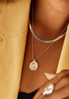 Pilgrim Feelings of L.A Sun Motif Necklace, Silver