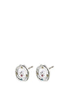 Pilgrim Feelings Of L.A Crystal Sun Motif Stud Earrings, Silver