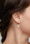 Pilgrim Fire Crescent Shape Hoop Earrings, Gold
