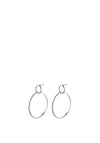 Pilgrim Fire Linking Crystal Hoop Earrings, Silver