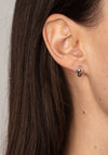 Pilgrim Freya Silver Studded Earrings, Grey