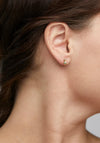 Pilgrim Gala Double Sphere Earrings, Gold