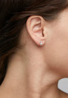 Pilgrim Gala Double Sphere Earrings, Silver