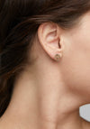 Pilgrim Georgina Tree Motif Stud Earrings, Gold