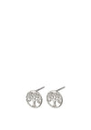 Pilgrim Georgina Tree Motif Stud Earrings, Silver