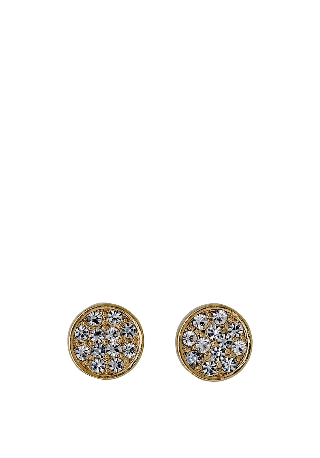 Pilgrim Grace Crystal Studded Earrings, Gold