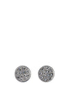 Pilgrim Grace Crystal Studded Earrings, Silver