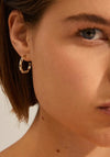 Pilgrim Eira Cable Chain Hoop Earrings, Gold