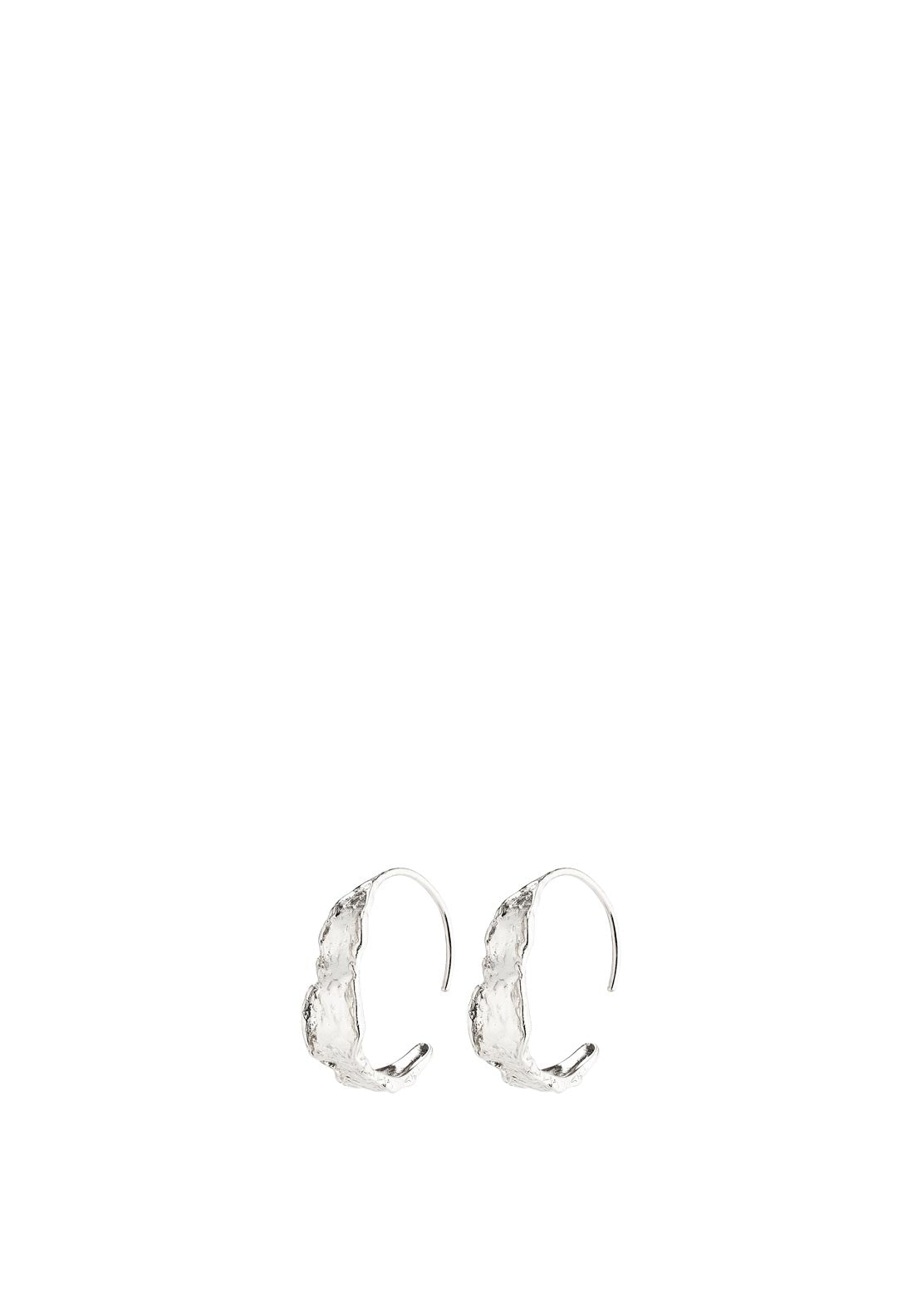 Pilgrim Compass Decorative Semi-Hoops, Silver