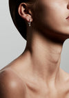 Pilgrim Lacey Mini Pearl Pendant Hoops, Silver