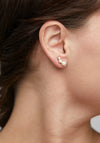Pilgrim Johanna White Pearl Ear Crawlers Earrings, Gold
