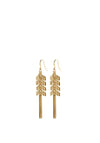 Pilgrim Karla Arrow Links and Chains Hook Earrings, Gold