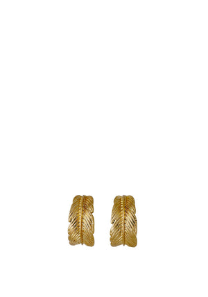 Pilgrim Lauren Feather Hoop Earrings, Gold