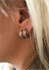 Pilgrim Lauren Feather Hoop Earrings, Gold