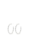 Pilgrim Naja Twisted Medium Hoop Earrings, Silver