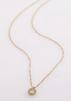 Pilgrim Tessa Crystal Ring Necklace, Gold