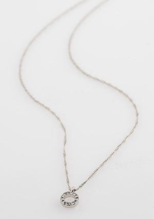 Pilgrim Tessa Crystal Ring Necklace, Silver