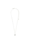 Pilgrim Sophia Heart Charm Necklace, Silver