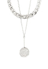 Pilgrim Compass 2 in 1 Necklace, Silver