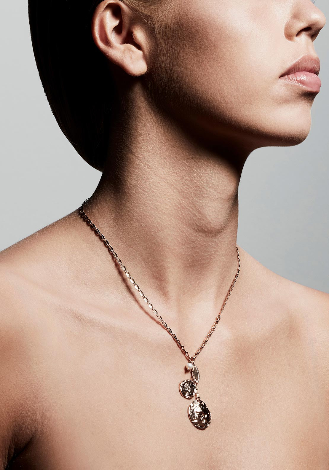 Pilgrim Posey Charmed Necklace, Rose Gold