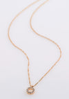 Pilgrim Tessa Crystal Ring Necklace, Rose Gold