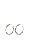 Pilgrim Noa Rustic Large Hoop Earrings, Silver