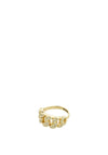 Pilgrim Magdalene Crystal Curb Adjustable Chain Ring, Gold