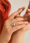 Pilgrim Ecstatic Adjustable Stackable 3 in 1 Rings Set, Silver