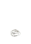 Pilgrim Ecstatic Adjustable Stackable 3 in 1 Rings Set, Silver