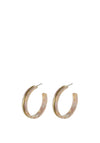 Pilgrim Selma Rose Marble Style Hoops Earrings, Gold