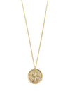 Pilgrim Gerda Crystal Compass Necklace, Gold